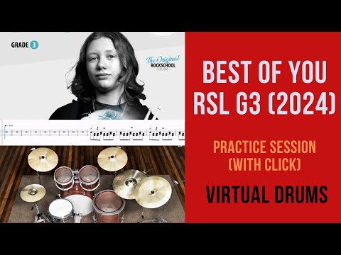 Best Of You (Practice session) - Rockschool Grade 3 Drums (2024)