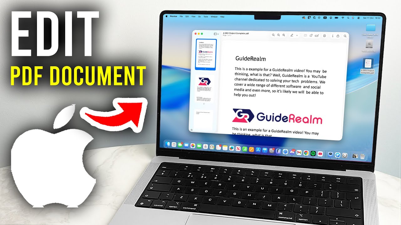 How To Edit PDF On MacBook or iMac - Step By Step