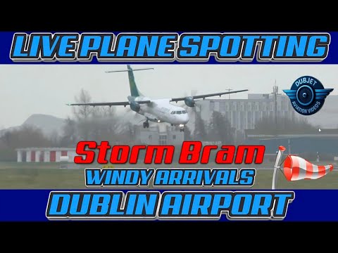 🔴Storm Bram - High Winds - Dublin Airport LIVE Plane Spotting - EIDW/DUB - 09/12/2025