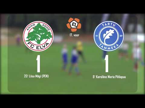 17. voor 2019: FC Elva (N) - Tartu JK Tammeka II (N) 1:1 (1:1)