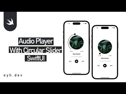 Custom Music Player Design: Circular Slider and Volume Control Using SwiftUI