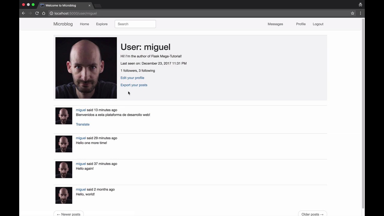 The Flask Mega-Tutorial Introduction