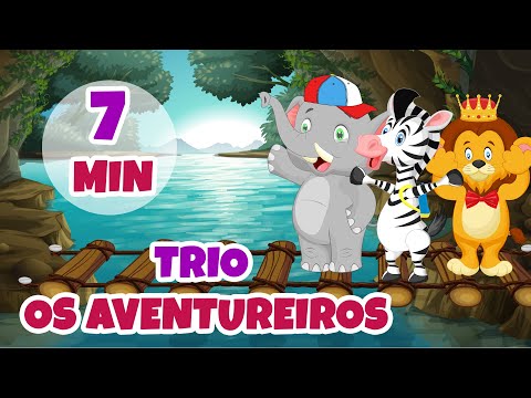 Trio os Aventureiros - Juba, Tromba e Tim - Giramille 7 min | Desenho Animado Musical