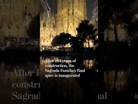 Alter 144 years of construction, the Sagrada Família's fina spire is inaugurated