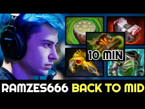 RAMZES666 back to MID — 10min Necronomicon First Item 7.28 Dota 2