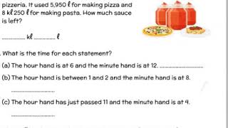 Grade 4 - Measurement: Worksheet solution