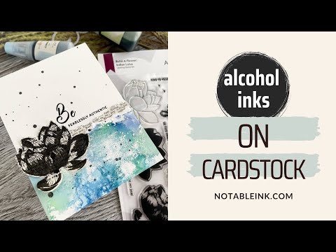 How to Use Alcohol Inks on Cardstock - Step by Step