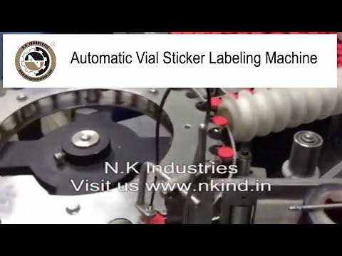 Automatic Vertical Rotary Ampoule / Vial Sticker Labeling Machine