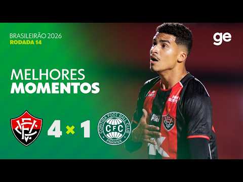 Gols e lances de Vitória x Coritiba