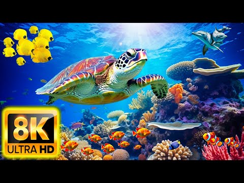 Colors Of The Ocean 8K ULTRA HD - The best sea animals for relaxing and soothing music #7