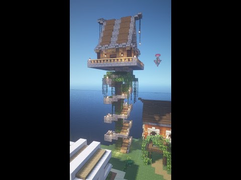 Archicraft - MINECRAFT: build small survival treehouse (easy tutorial) #Shorts (by Archicraft)