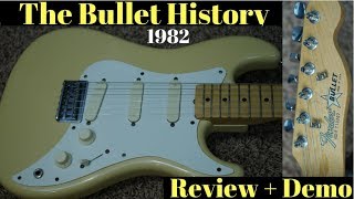 Video thumbnail for Better than a Strat? 1982 Fender Bullet S-3 Olympic White History and Review by The Trogly's Guitar Show