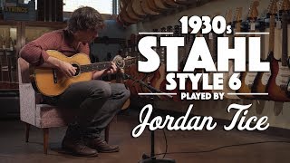 Video thumbnail for 1930s Stahl Style 6 played by Jordan Tice by Carter Vintage Guitars