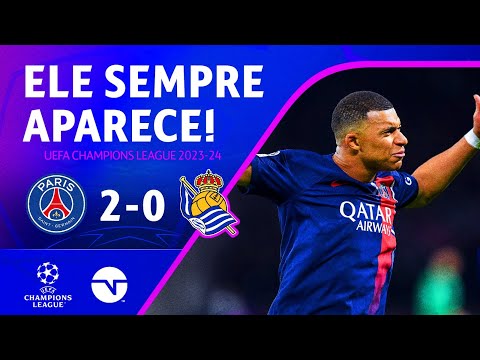 Gols e lances de PSG x Real Sociedad