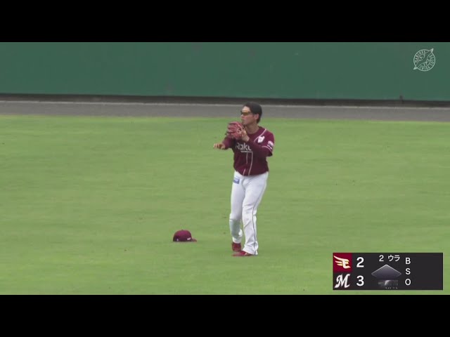 【ファーム】攻守で活躍!! イーグルス・小森航大郎 ライト前の打球をスライディングキャッチ!! 2025年6月14日 千葉ロッテマリーンズ 対 東北楽天ゴールデンイーグルス
