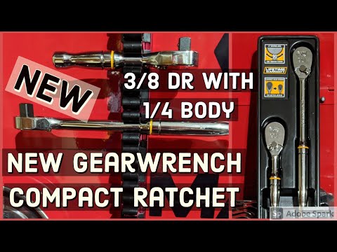 New Gearwrench Compact 90 Tooth 3/8 Ratchet with 1/4 Body. Must See!