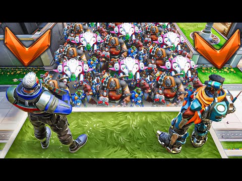 2 MEGABUFFED BRONZES vs *10* GRANDMASTERS - Who wins?! (Overwatch 2)