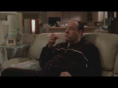 Tony Watching The News About Uncle Junior - The Sopranos HD