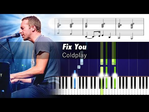 Coldplay - Fix You - Accurate Piano Tutorial with Sheet Music