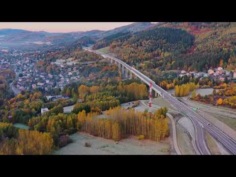 S1 Przybędza - Milówka, tunelami przez góry, estakadami nad dolinami