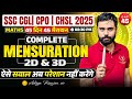 Day 45 Complete Mensuration 2D 3D Maths 45 Din 45 Marathon SSC 2025 Aditya Ranjan Sir