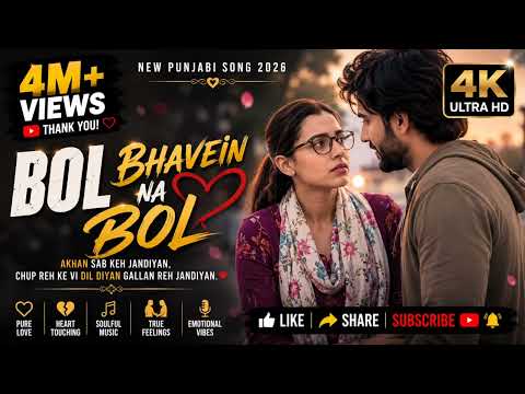 Bol Bhavein Na Bol | New Punjabi Romantic Song 2026 | Heart Touching Love Song | Latest Punjabi Song — Bol Bhavein Na Bol
