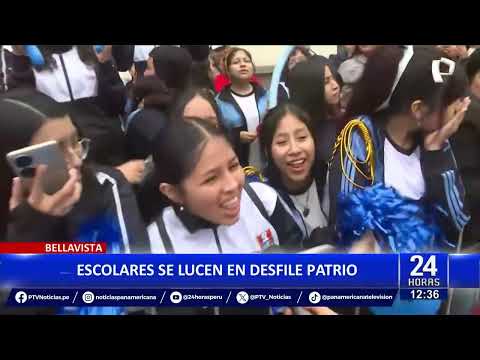 Bellavista: escolares se lucen en desfile patrio