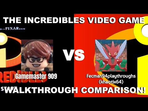 Gamemaster 909 vs. fecman94playthroughs: The Incredibles Video Game Walkthrough Comparison
