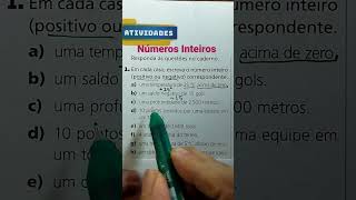 Números Inteiros #matemática #shorts