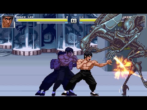 Bruce Lee vs Alien Queen [kung fu MASTER]