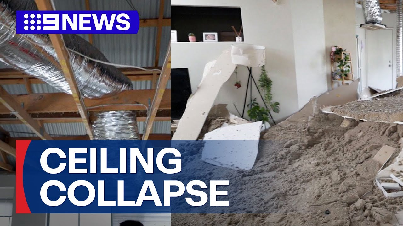 Family homeless after ceiling collapses | 9 News Australia