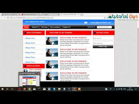 1 PSD To HTML5 | Creating Basic layout Tutorial Rays | By Umar Rahman