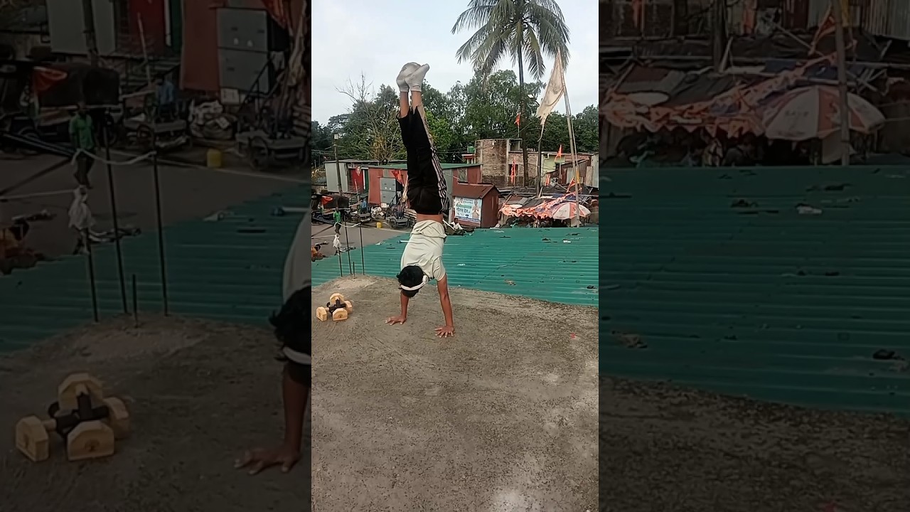 calisthenic mini vlog morning video hand stand hold practice short vlog #trending