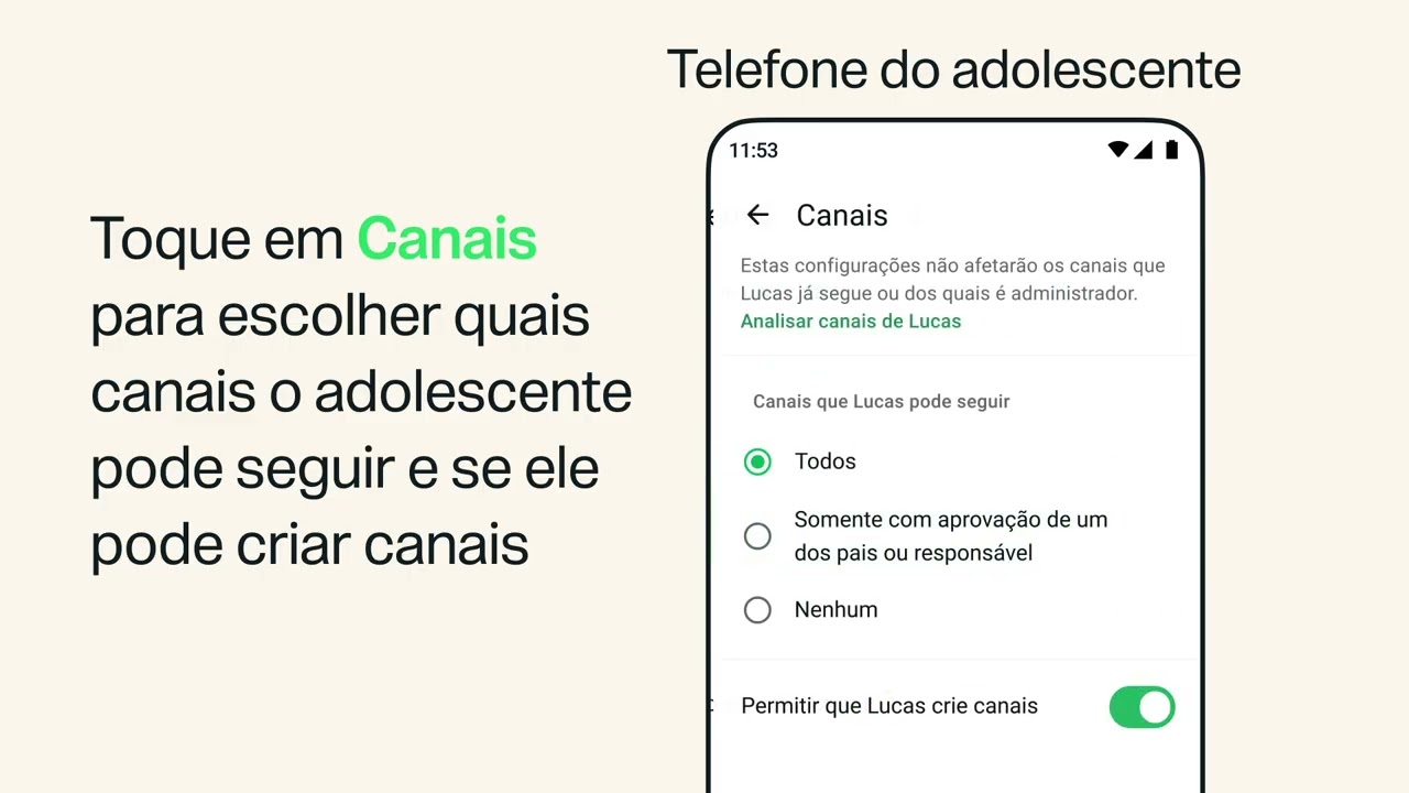 Sobre o controle parental para adolescentes no WhatsApp