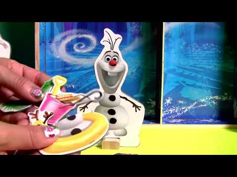 Disney FROZEN FEVER Elsa Playhouse Palace Wooden Magnetic Dress Up Fashion Dolls Mix and Match