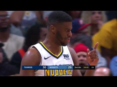 Emmanuel Mudiay 21 pts, 7 rebs, 5 asts! Denver Nuggets vs Oklahoma City Thunder, 2017-11-09