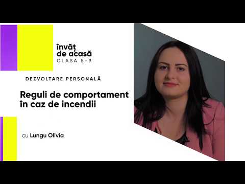 Dezvoltare personală, cl. a VIII-a, "Reguli de comportament in caz de incendii"