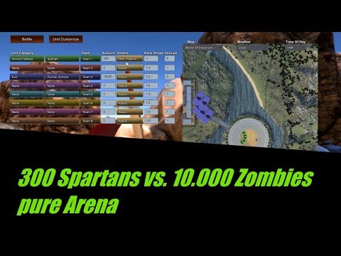 Ultimate Epic Battle Simulator / UEBS 300 Spartans vs. 10.000 Zombies - pure Arena