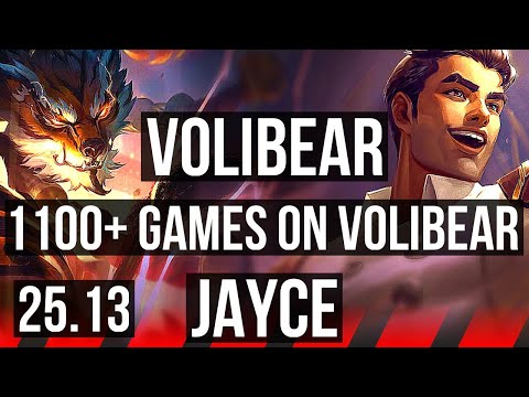 VOLIBEAR vs JAYCE (TOP) | 1100+ games | KR Master | 25.13