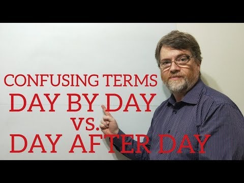 English Tutor Nick P Lesson (326) The Difference Between Day After Day and Day by Day