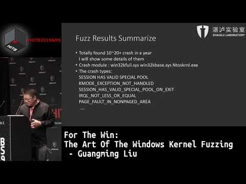 #HITB2019AMS D1T2 - For The Win: The Art Of The Windows Kernel Fuzzing - Guangming Liu