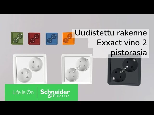 schneider electric Vägguttag exxact 2s/16a/ip21 diag snabbk vit
