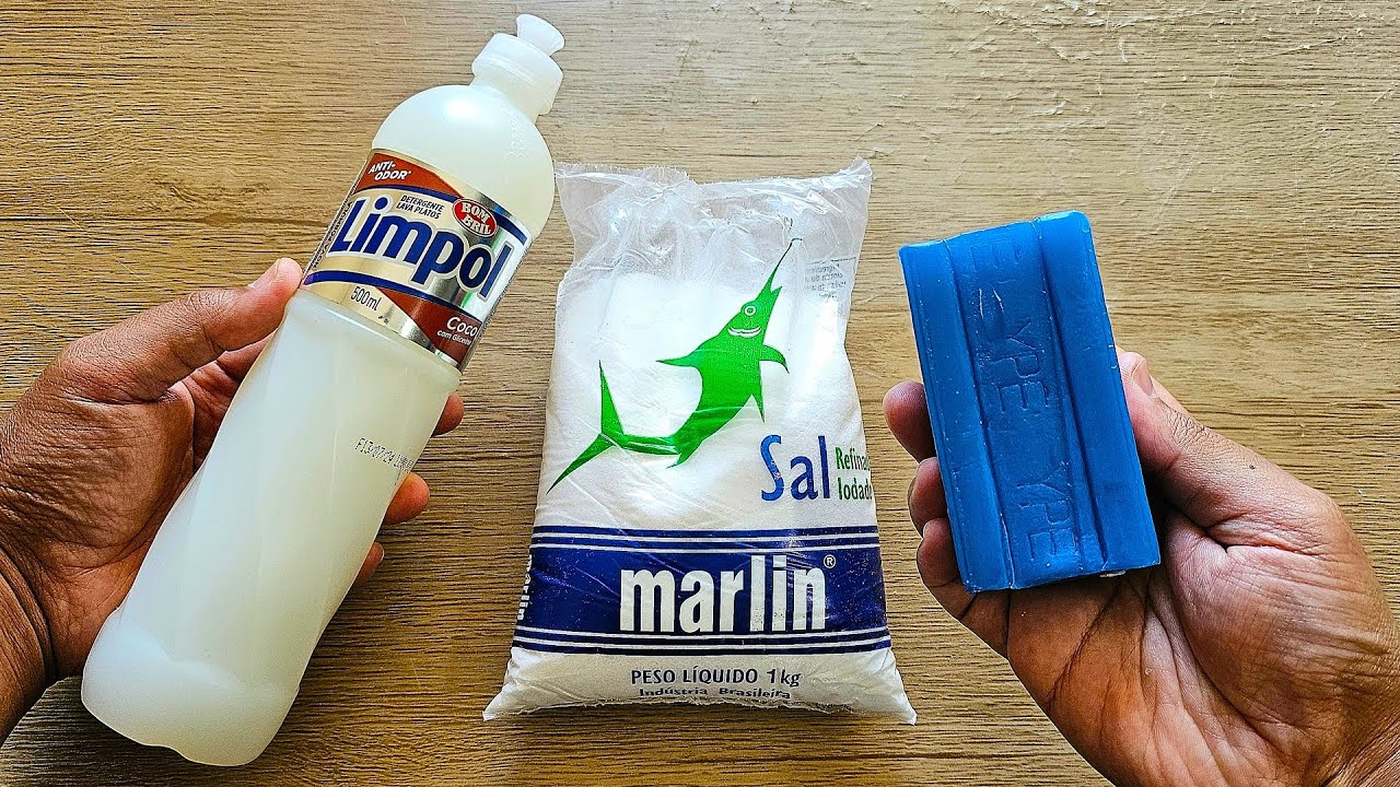 É só juntar SAL, SABÃO e DETERGENTE e não precisa mais comprar no mercado