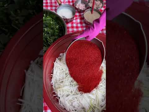 We made a lot of kimchi