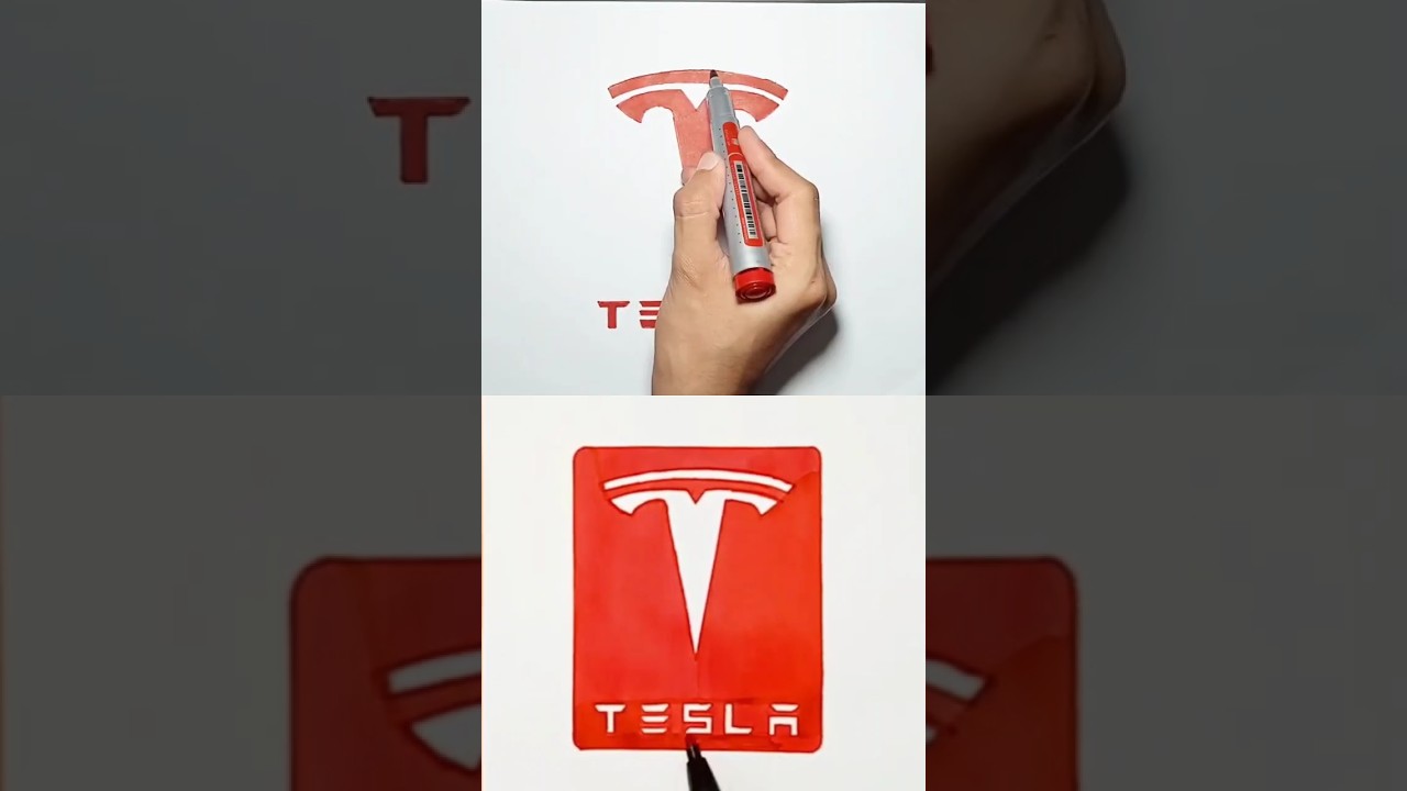 Tesla Logos Drawing ☠️ Which one looks better 💯
