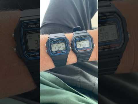 Casio W91 F  vs W59 on a 6.5” wrist  WINNER #classic #watch #casio #1980’s