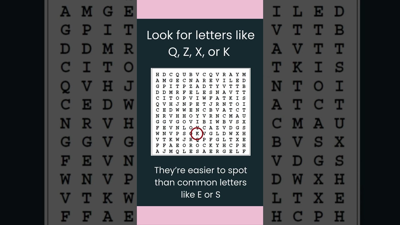Word Search Tips and Tricks