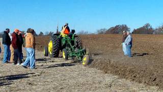 preview picture of video 'JD 4020 and MM G705 in north-west field at Wantland's Plow Day 2010 - 100_6792.avi'