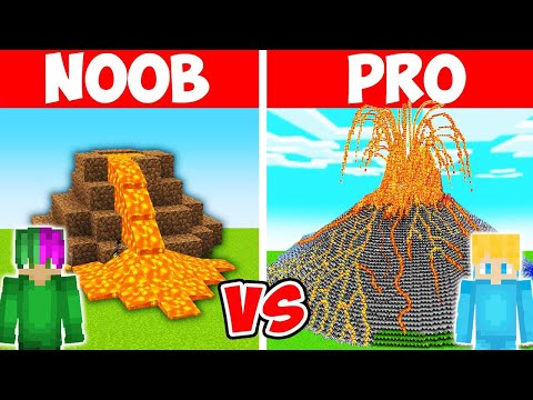 Ukri - Minecraft NOOB vs PRO: GIANT VOLCANO BUILDING CHALLENGE ⛏