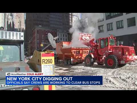 New York City digging out and melting snow piles